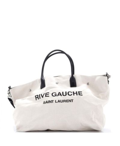 Saint Laurent Шопер-сумка Maxi Rive Gauche из канваса (б/у)