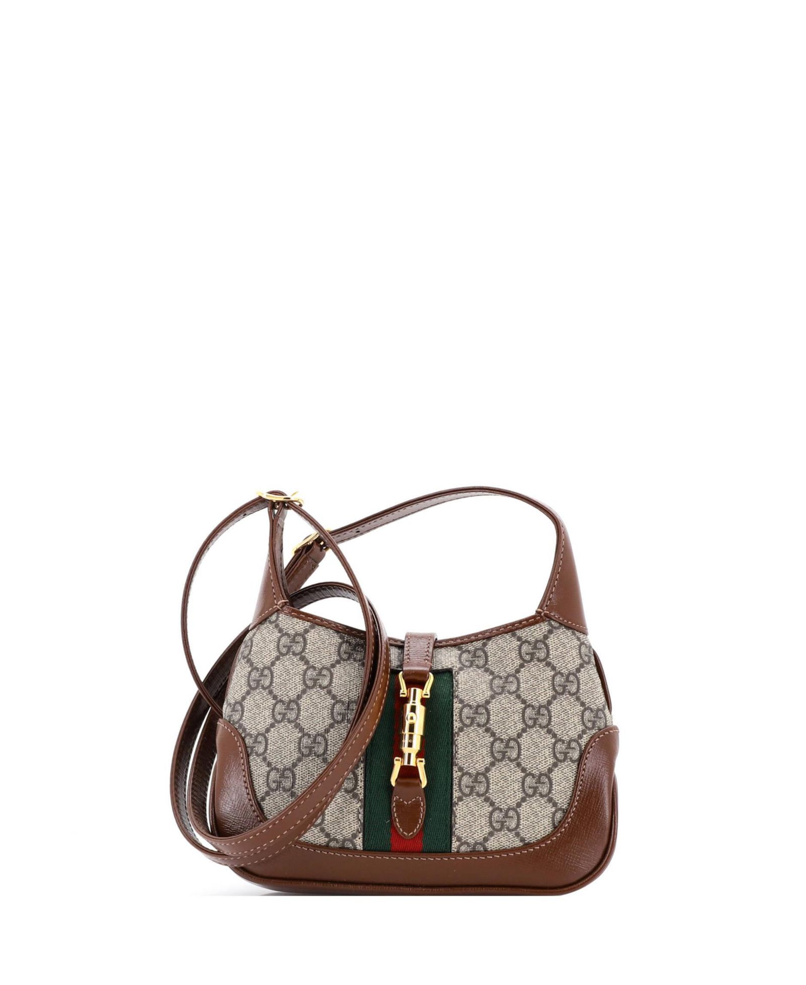 Сумка-хобо Pre-Owned Gucci Mini Jackie 1961 GG Coated Canvas