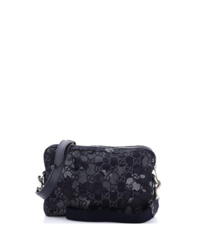 Pre-Owned Gucci Convertible Crossbody Bag Camouflage GG Denim
