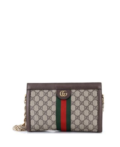 Сумка через плечо Pre-Owned Gucci Small Ophidia, GG, из покрытого холста