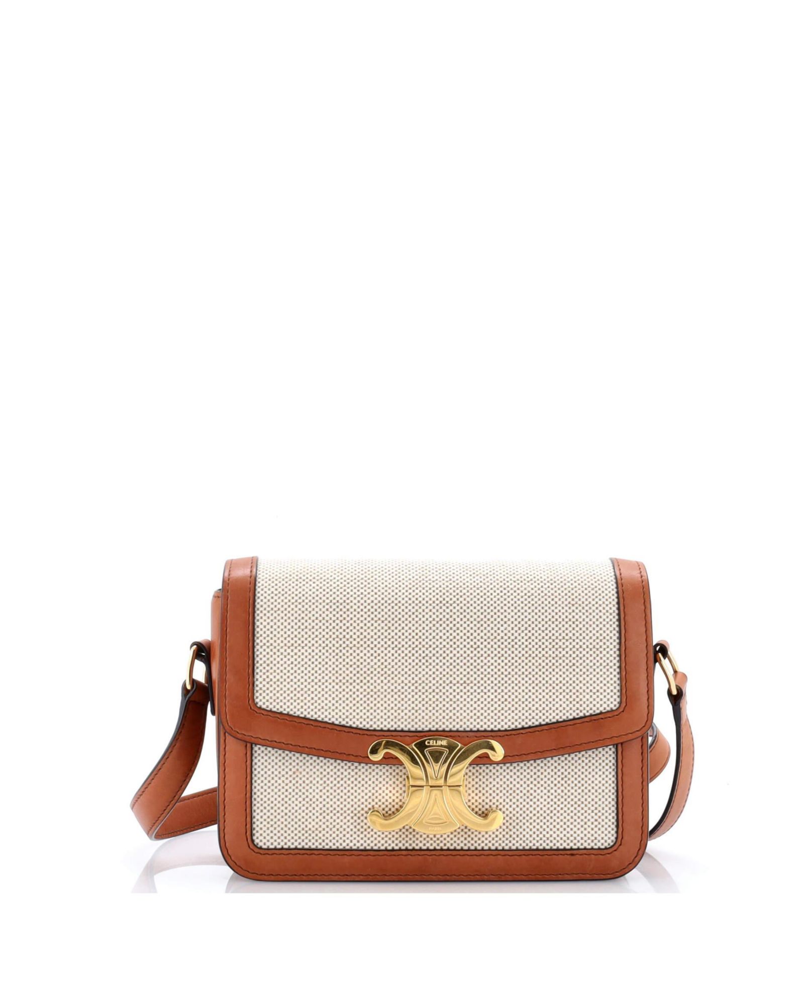 Сумка через плечо Celine Teen Triomphe Canvas with Leather Pre-Owned