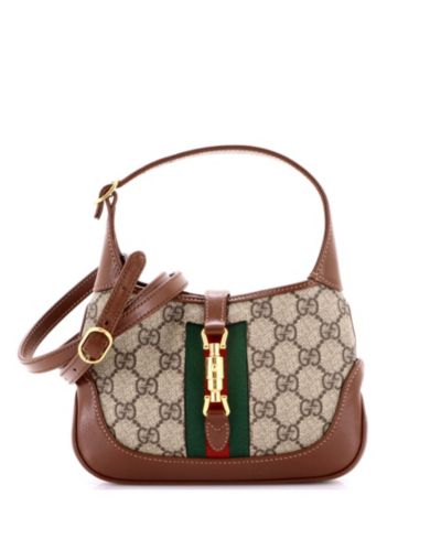 Маленькая сумка Gucci Mini Jackie 1961 Hobo GG Coated Canvas Pre-Owned
