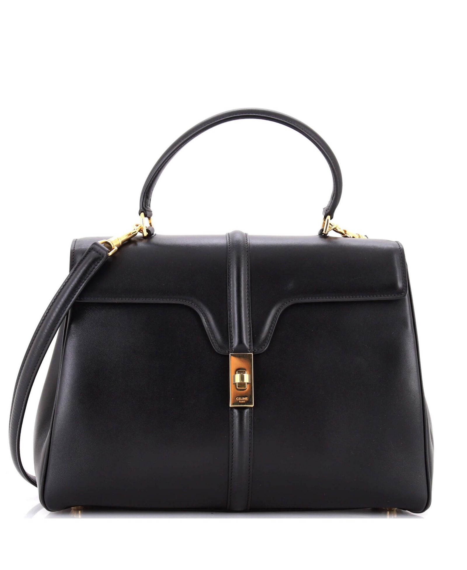 Pre-Owned Celine Medium 16 Top Handle Bag Smooth Calfskin