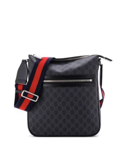 Подержанная сумка-мессенджер Gucci Medium Web Strap из покрытого холста GG
