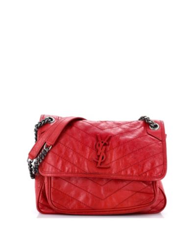 Б/у сумка Saint Laurent Niki Chain Flap Matelasse Chevron Leather Medium