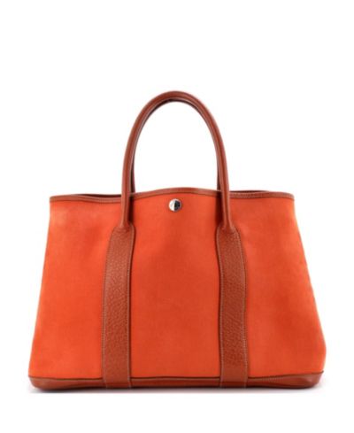 Pre-Owned HERMÉS 36 Garden Party Tote Toile and Leather