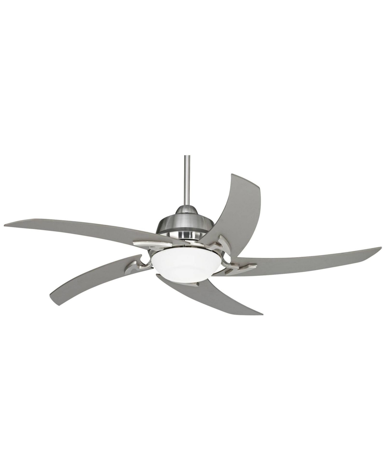 Потолочный вентилятор Casa Vieja 52" Capri Brushed Nickel LED с 24" Rod