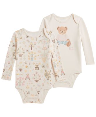 Polo Ralph Lauren Детский боди Polo Bear из хлопка, набор из 2 шт.