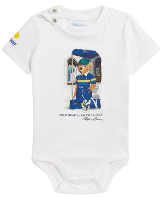 Боди Polo Ralph Lauren US Open Polo Bear из хлопка для малышей