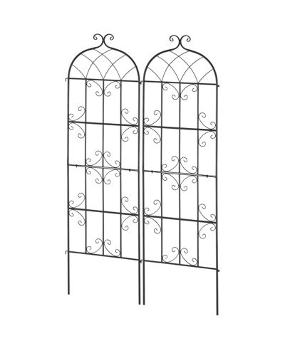GOUUN Metal Garden Trellis for Climbing Plants, 71 x 20 in 2-Pack Rustproof Powder-Coated Plant Support