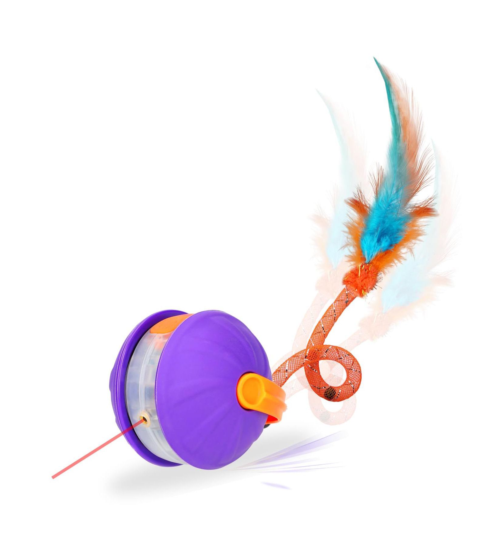ARONKL Automatic 4in1 Interactive Cat Toy Rechargeable with 3 Tails Laser Motion Activated for Indoor Cats Kittens Adults