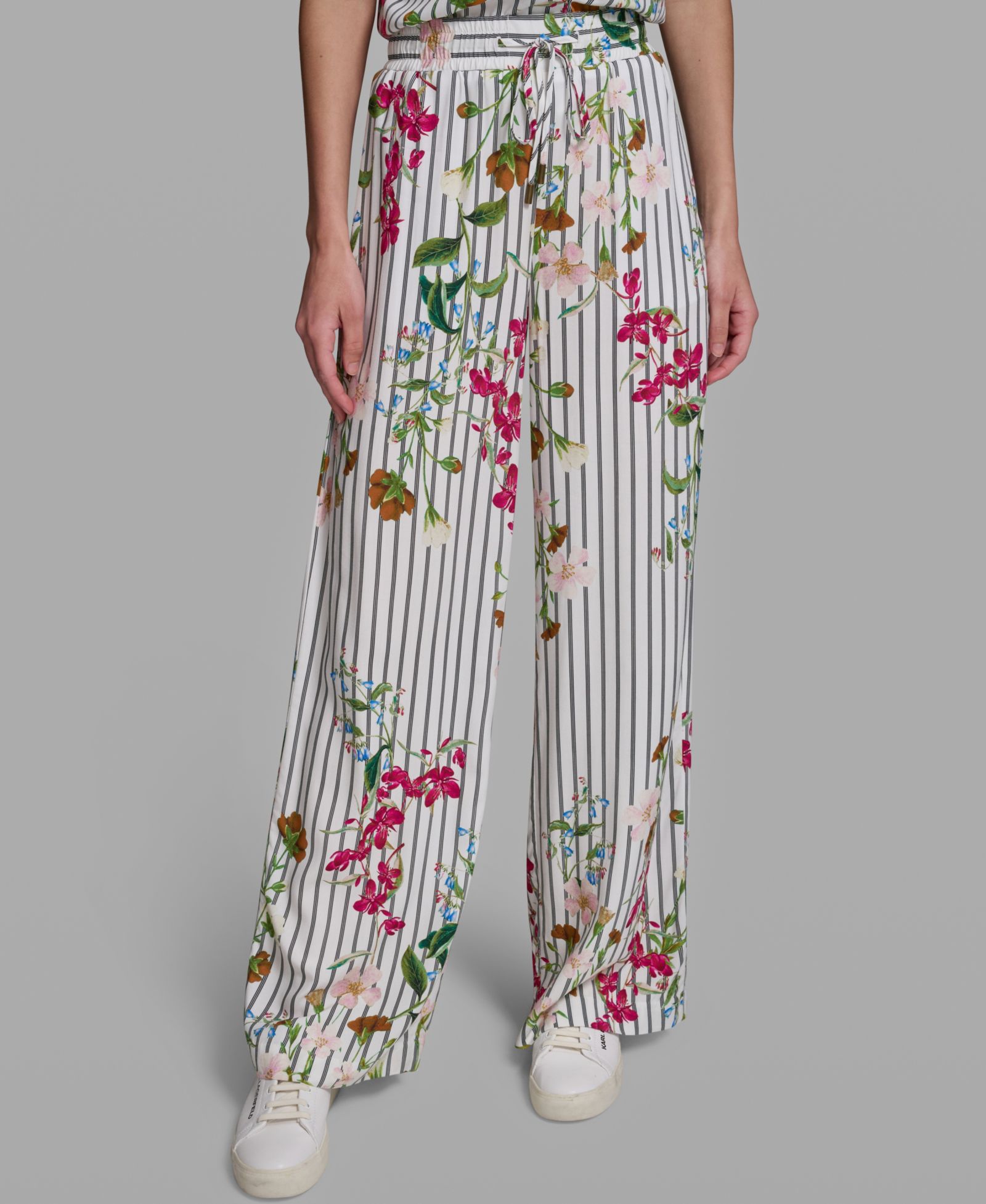 KARL LAGERFELD PARIS Women's Soft Mid-Rise Pull-On Pants
