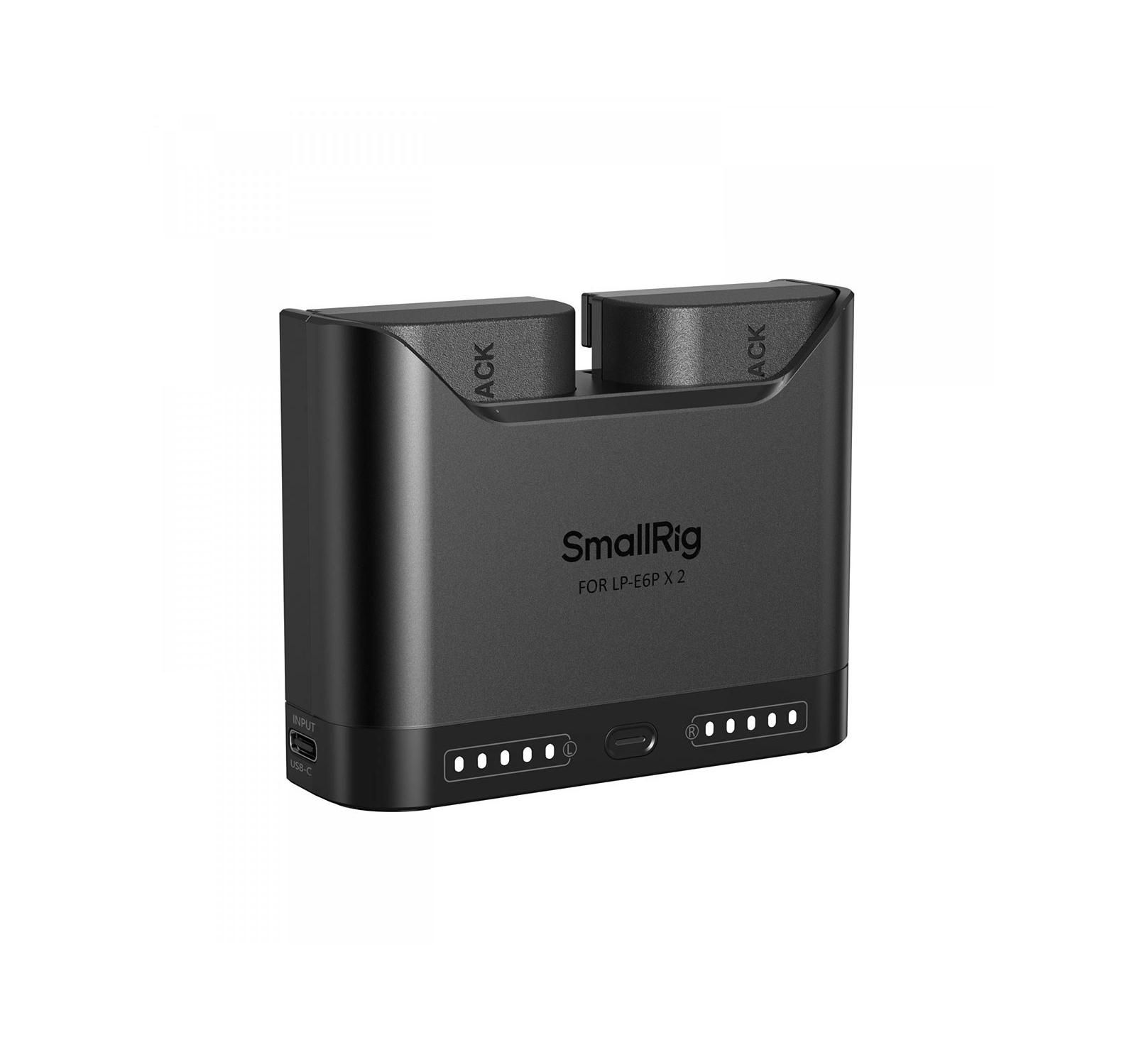 Smallrig Turbo Charging Kit for LP-E6P Camera Batteries 5485 Dual Fast-Charging Charger for Canon LP-E6P