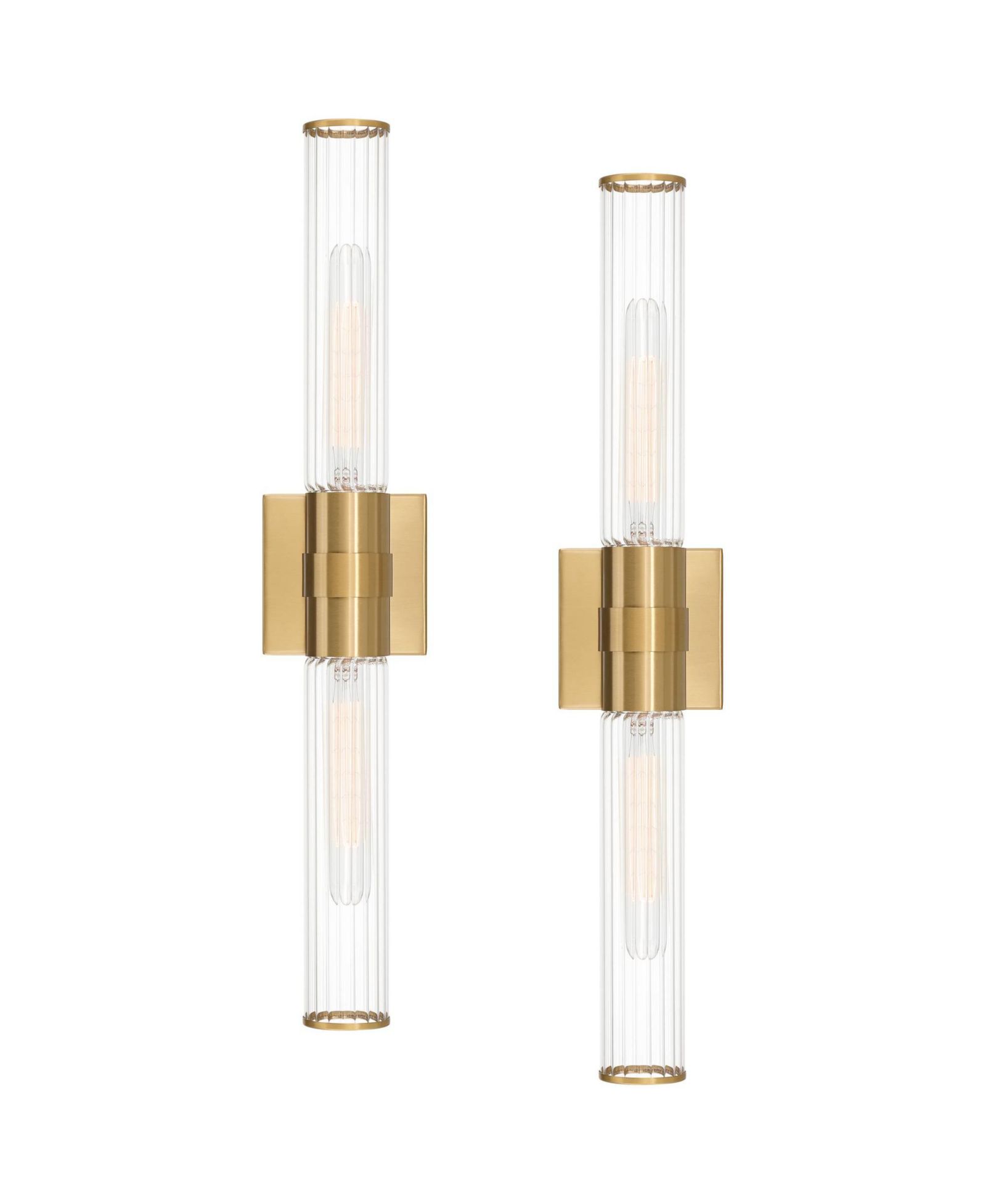 Набор из 2 светильников для ванной Possini Euro Design Adeline Warm Brass