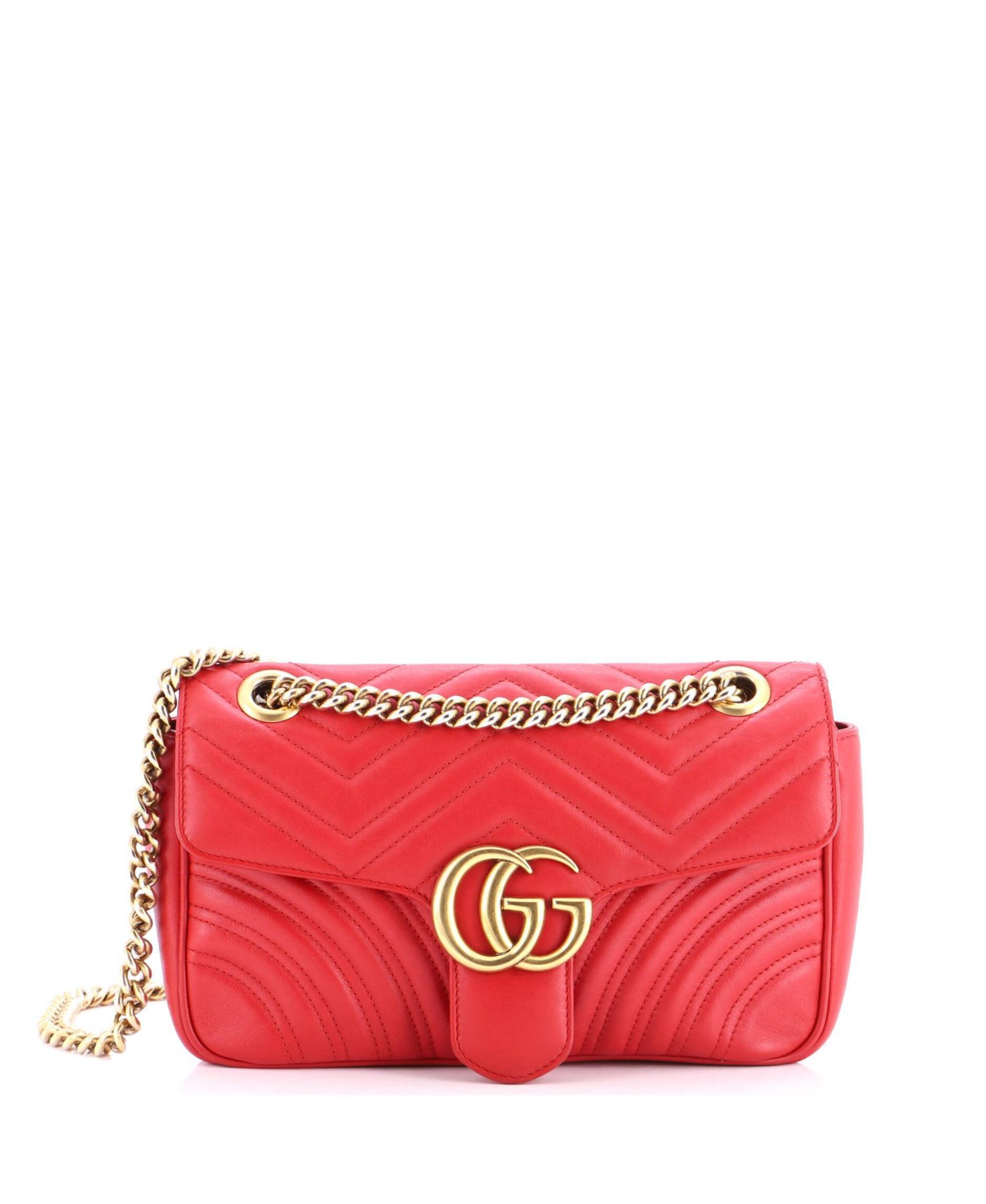 Б/у сумка Gucci Medium GG Marmont Flap кожаная Matelasse