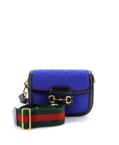 Б/у сумка на плечо Gucci Mini Horsebit 1955, шерсть