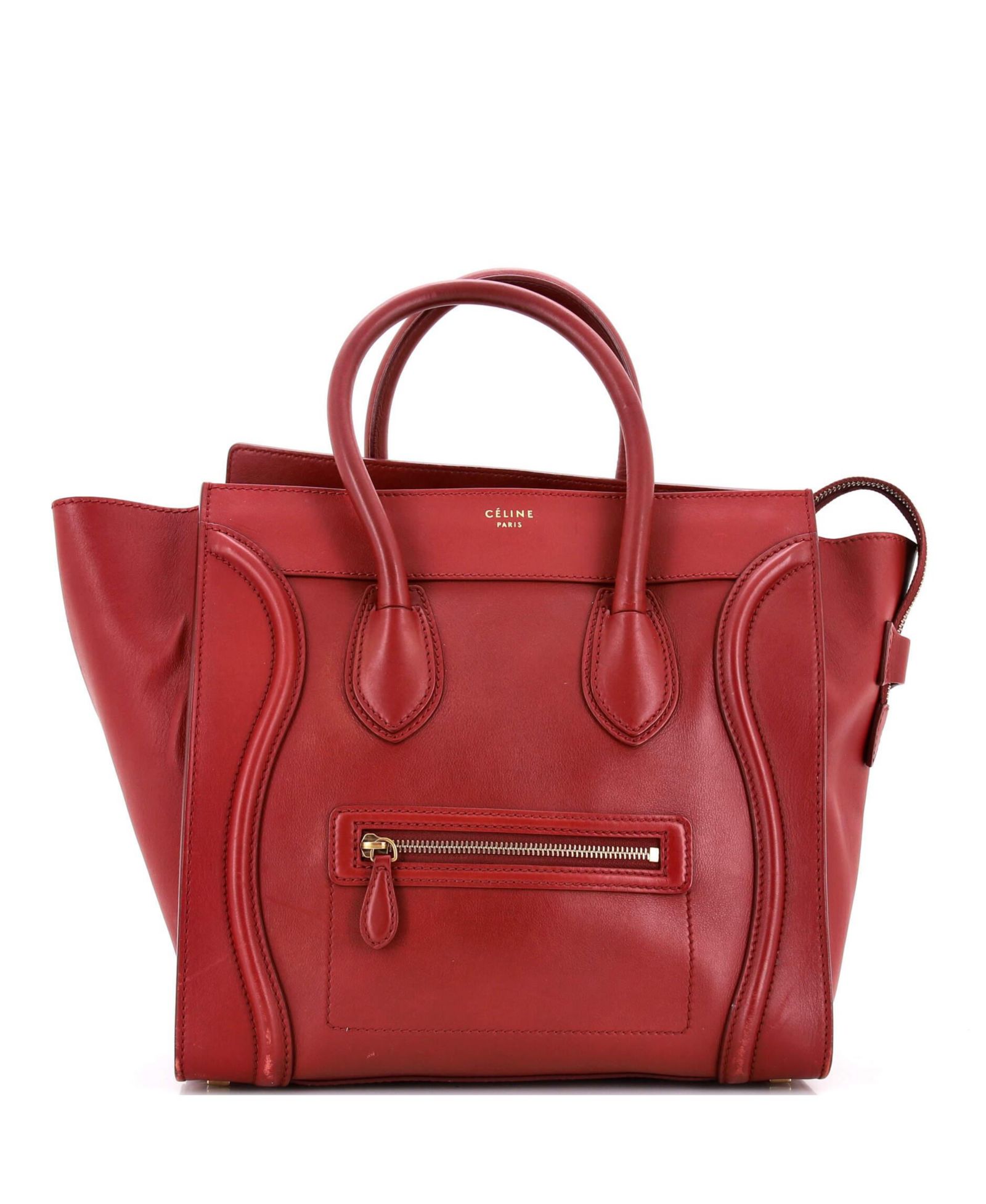 Сумка Celine Mini Luggage из гладкой кожи, б/у