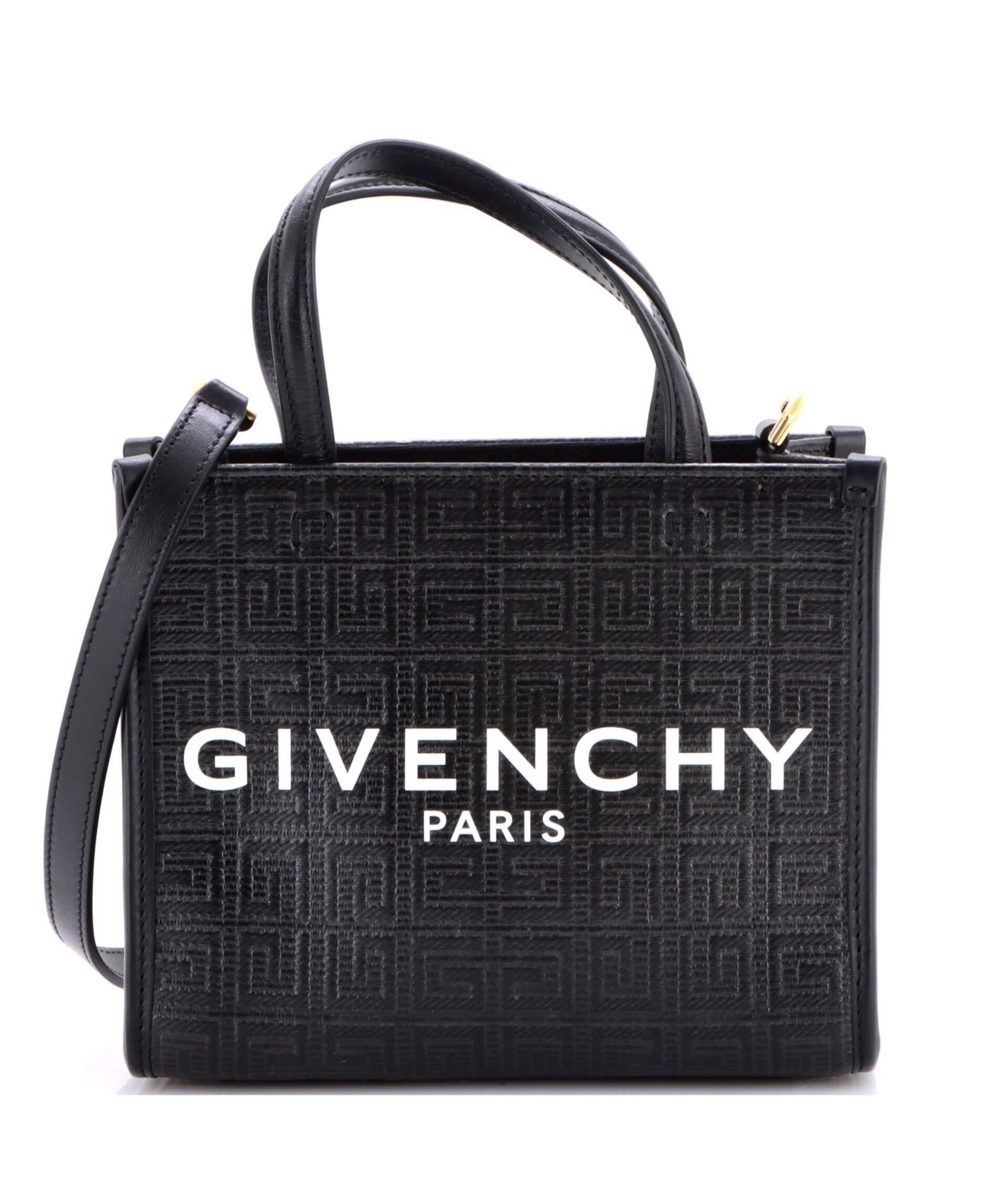Б/у мини-сумка Givenchy Mini G-Tote 4G Embossed Coated Canvas
