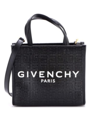 Б/у мини-сумка Givenchy Mini G-Tote 4G Embossed Coated Canvas
