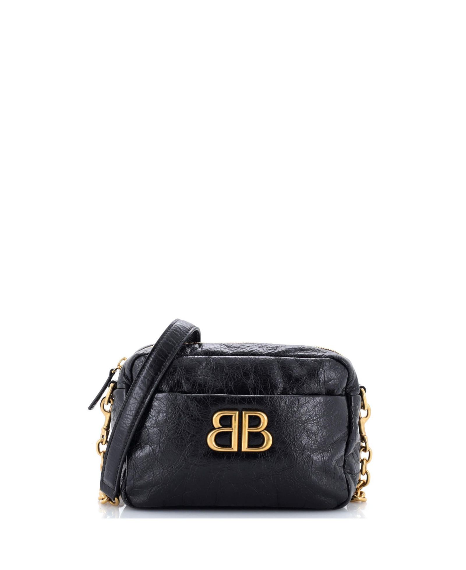 Б/у кожаная сумка через плечо Balenciaga XS Monaco Camera Bag