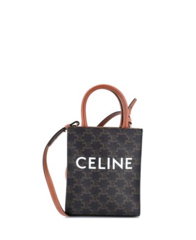 Б/у сумка Celine Mini Vertical Cabas Tote Triomphe Coated Canvas