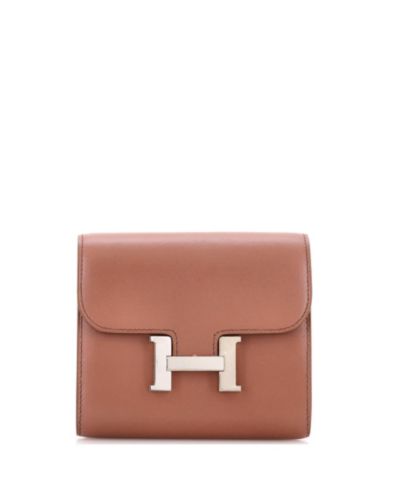 Pre-Owned HERMES Compact Constance Wallet Tadelakt