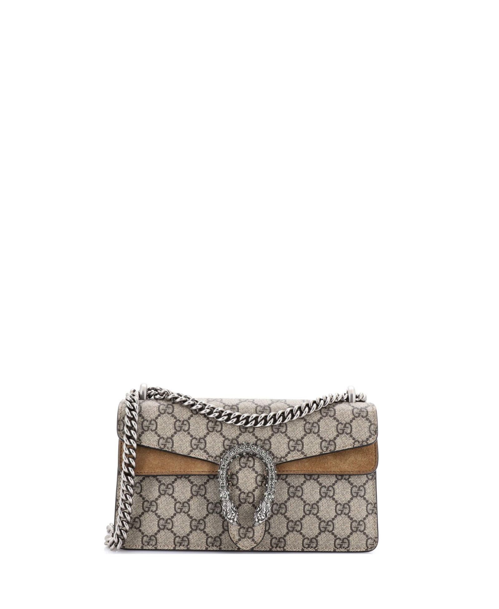 Pre-Owned Gucci Small Dionysus Bag GG Coated Canvas with Crystal Embellished Metal