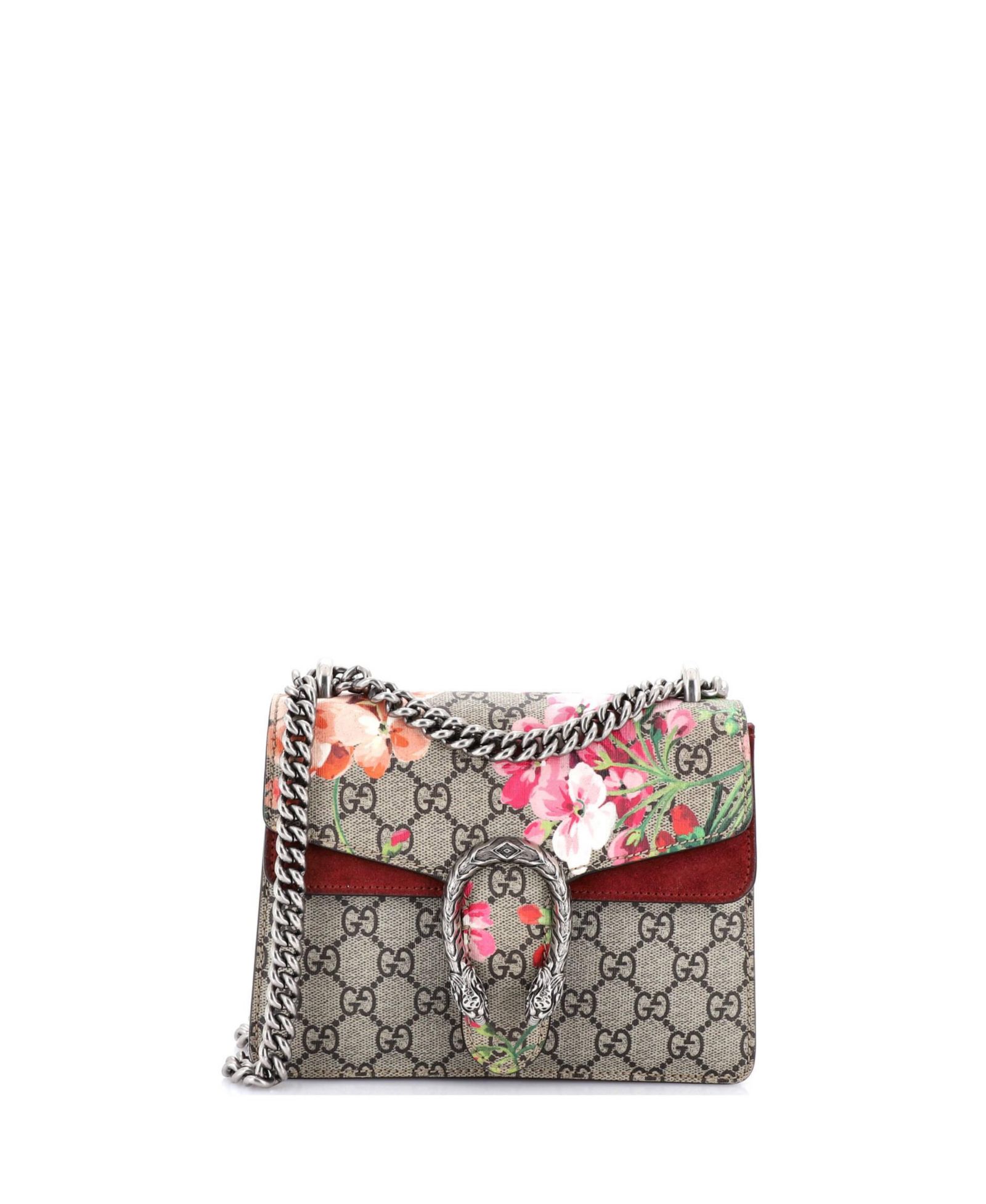 Pre-Owned Gucci Mini Dionysus Bag Blooms Print GG Coated Canvas