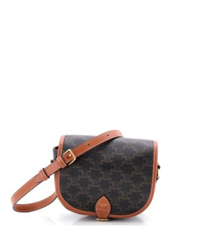 Сумка Celine Medium Folco Bag Triomphe из прорезиненного полотна, б/у