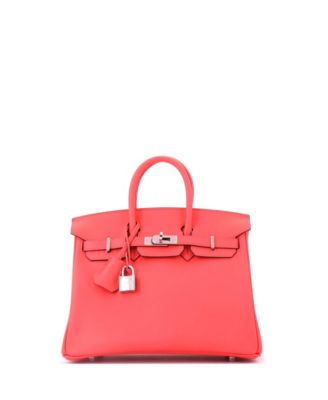 Сумка HERMÉS Birkin 25 Pink Swift с фурнитурой Palladium