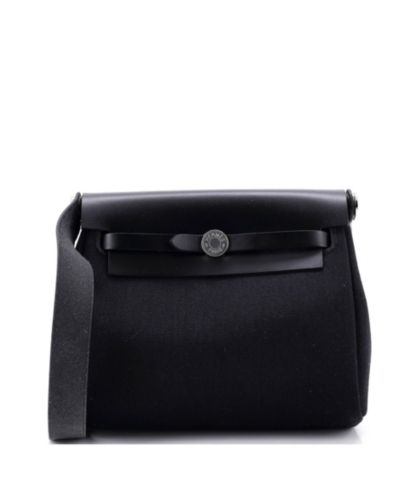 Сумка HERMÉS 20 Herbag Zip из ткани и кожи, б/у