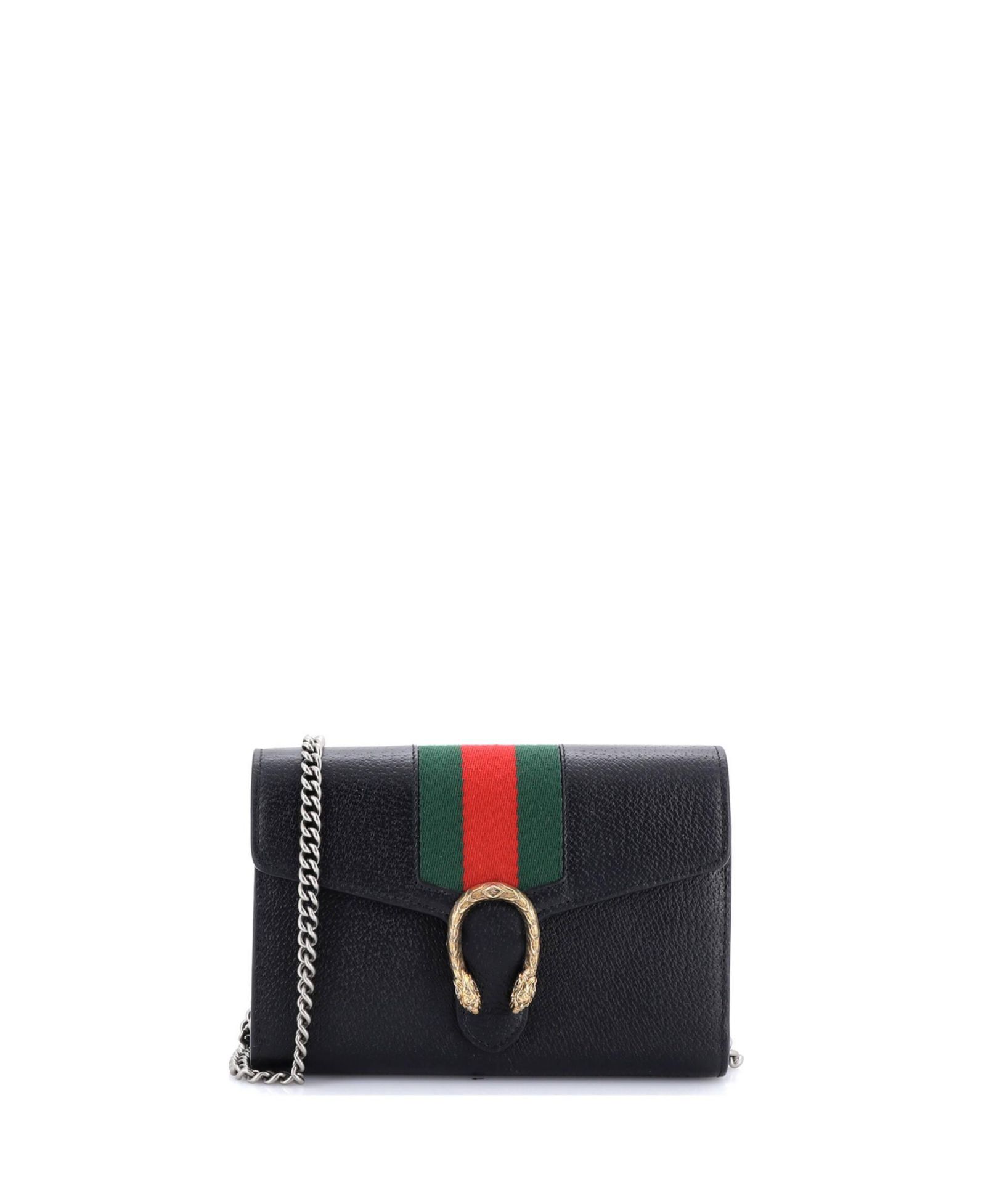 Pre-Owned Gucci Small Dionysus Web Chain Wallet Leather
