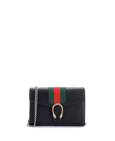 Pre-Owned Gucci Кошелек Dionysus Web Chain из кожи