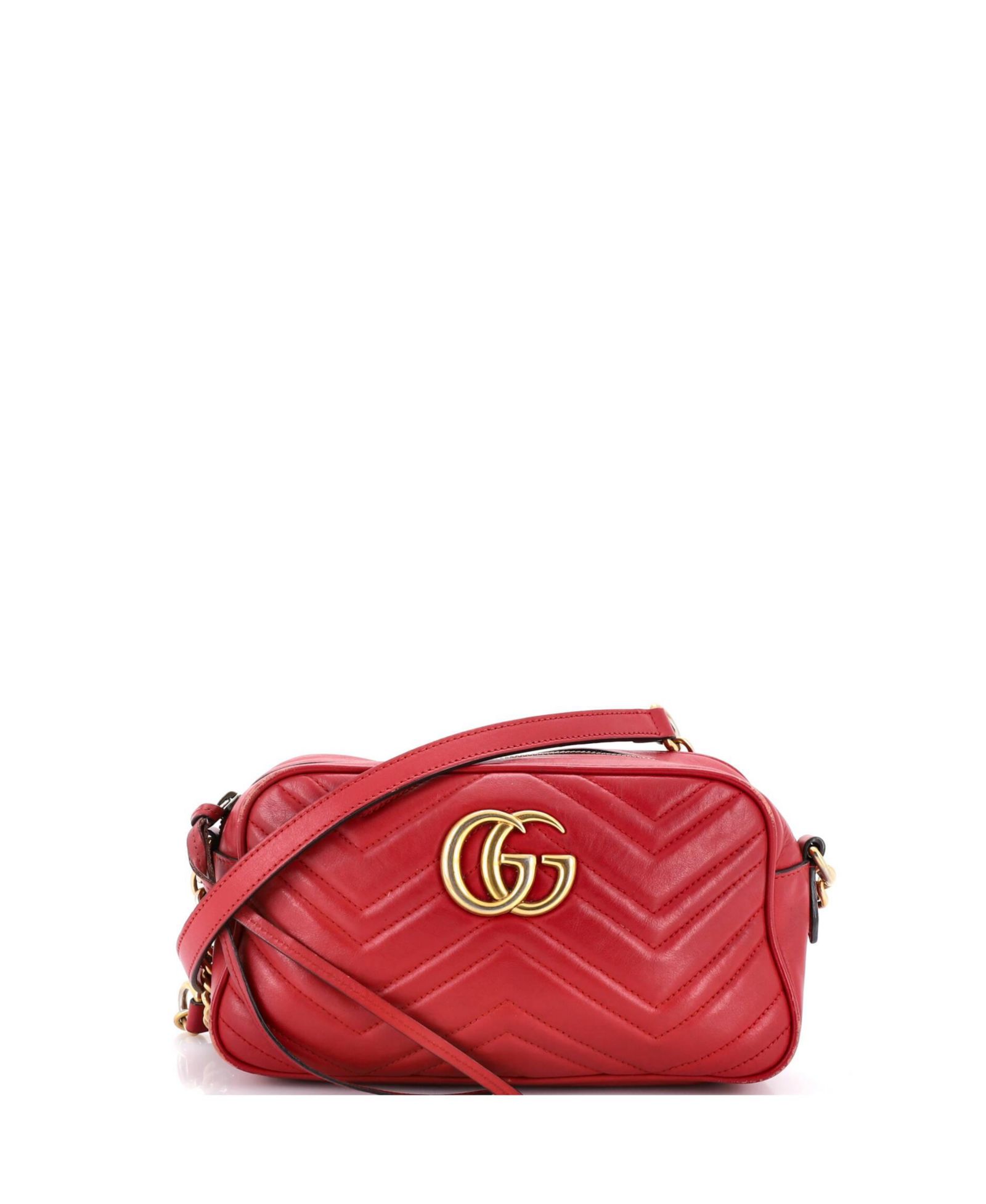 Pre-Owned Gucci Small GG Marmont Shoulder Bag Matelasse Leather