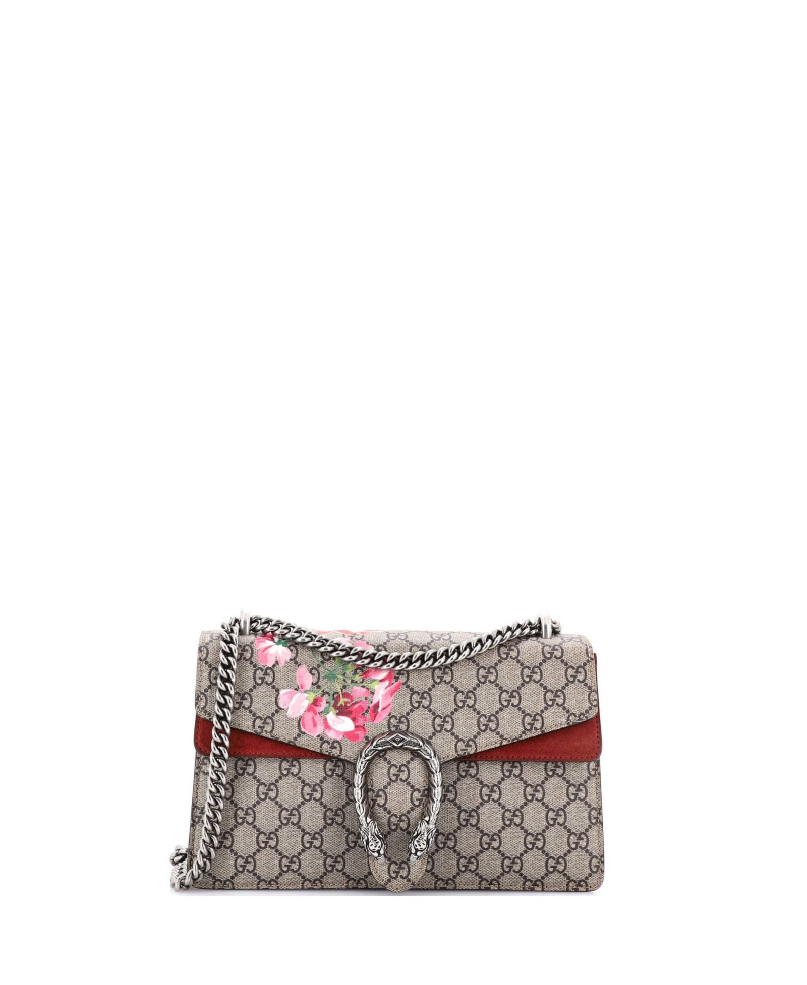 Б/у сумка Gucci Small Dionysus с принтом Blooms из полотняного покрытия GG