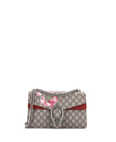 Б/у сумка Gucci Small Dionysus с принтом Blooms из полотняного покрытия GG