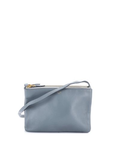 Pre-Owned Celine Small Trio Crossbody Bag Leather