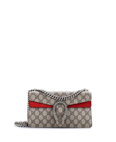Pre-Owned Gucci сумка Dionysus малого размера, GG Coated Canvas с кристаллами
