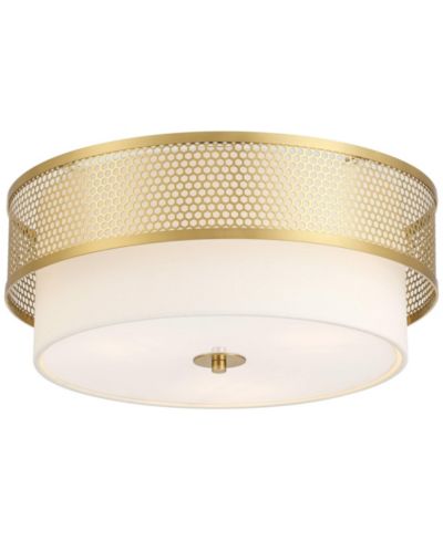 Possini Euro Design Marino and Linen 3-Light Ceiling Light
