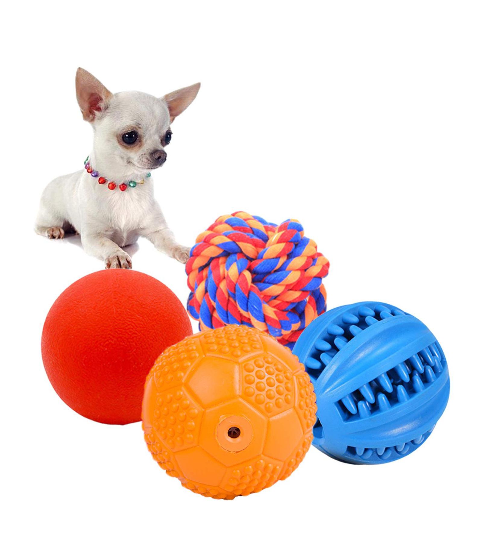 ARONKL Different Interactive Dog Toys Puzzle Balls Squeaky Food Dispensing Safe Durable for Medium Large Dogs