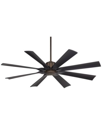 Потолочный вентилятор Possini Euro Design Defender Modern Industrial Indoor Outdoor с пультом управления