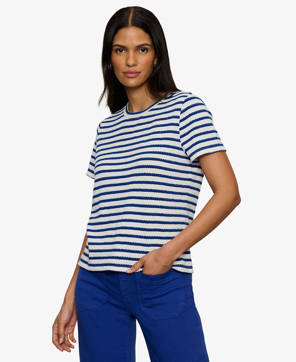 Женская полосатая футболка Sanctuary Petite Striped Crewneck Textured