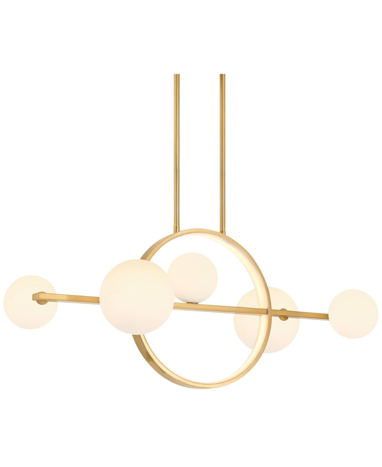 Possini Euro Design Possini Euro Villani 38 1/2"W Soft  Linear 5-Light LED Chandelier