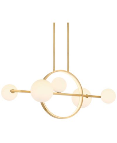 Possini Euro Design Possini Euro Villani 38 1/2"W Soft  Linear 5-Light LED Chandelier