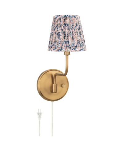 Настенный светильник Possini Euro Design Ophelia 9 1/2"H с теплым латунным покрытием, включаемый в розетку