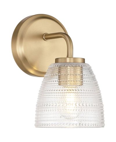 Настенный светильник Possini Euro Design Sabrina 9" Satin Brass и Glass