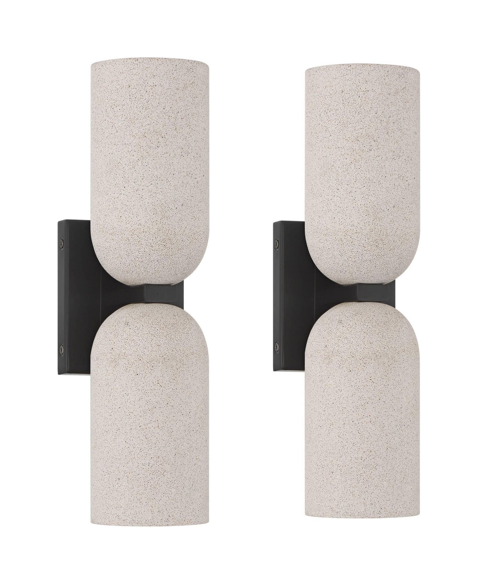 Possini Euro Design Possini Euro Amalfi 15"H Cement 2-Light LED Wall Sconce Set of 2