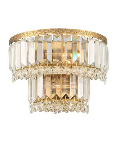 Современный настенный светильник Vienna Full Spectrum Gold, LED, Clear Crystal