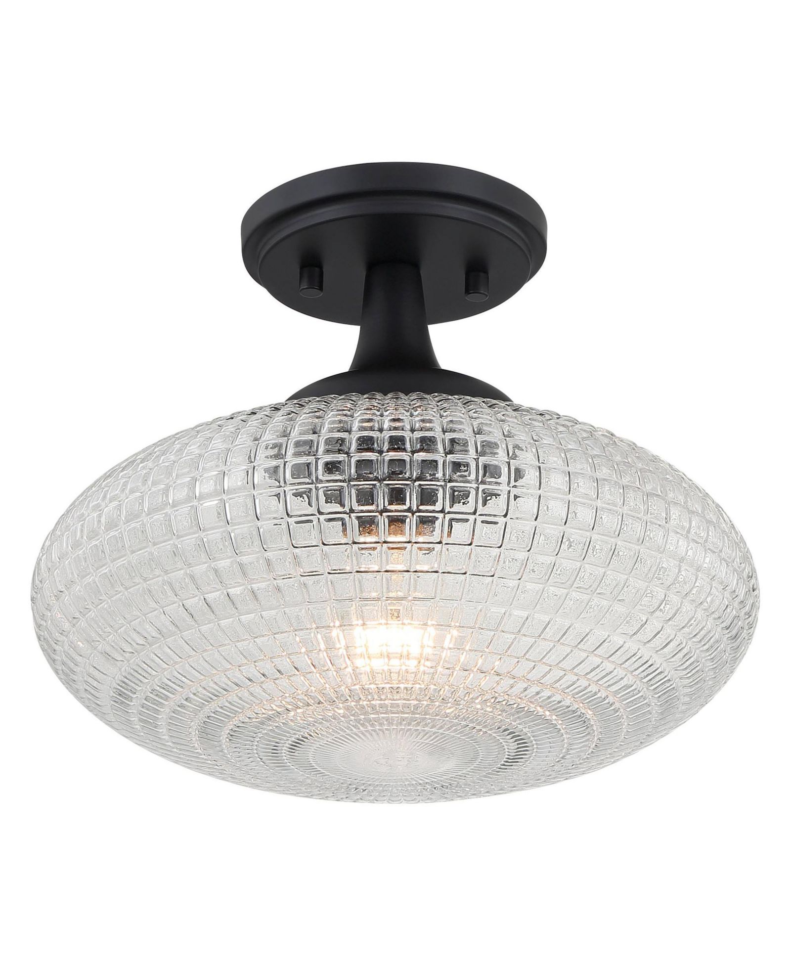 Possini Euro Design Possini Euro Voltri 12"W Matte and Vintage Glass Ceiling Light