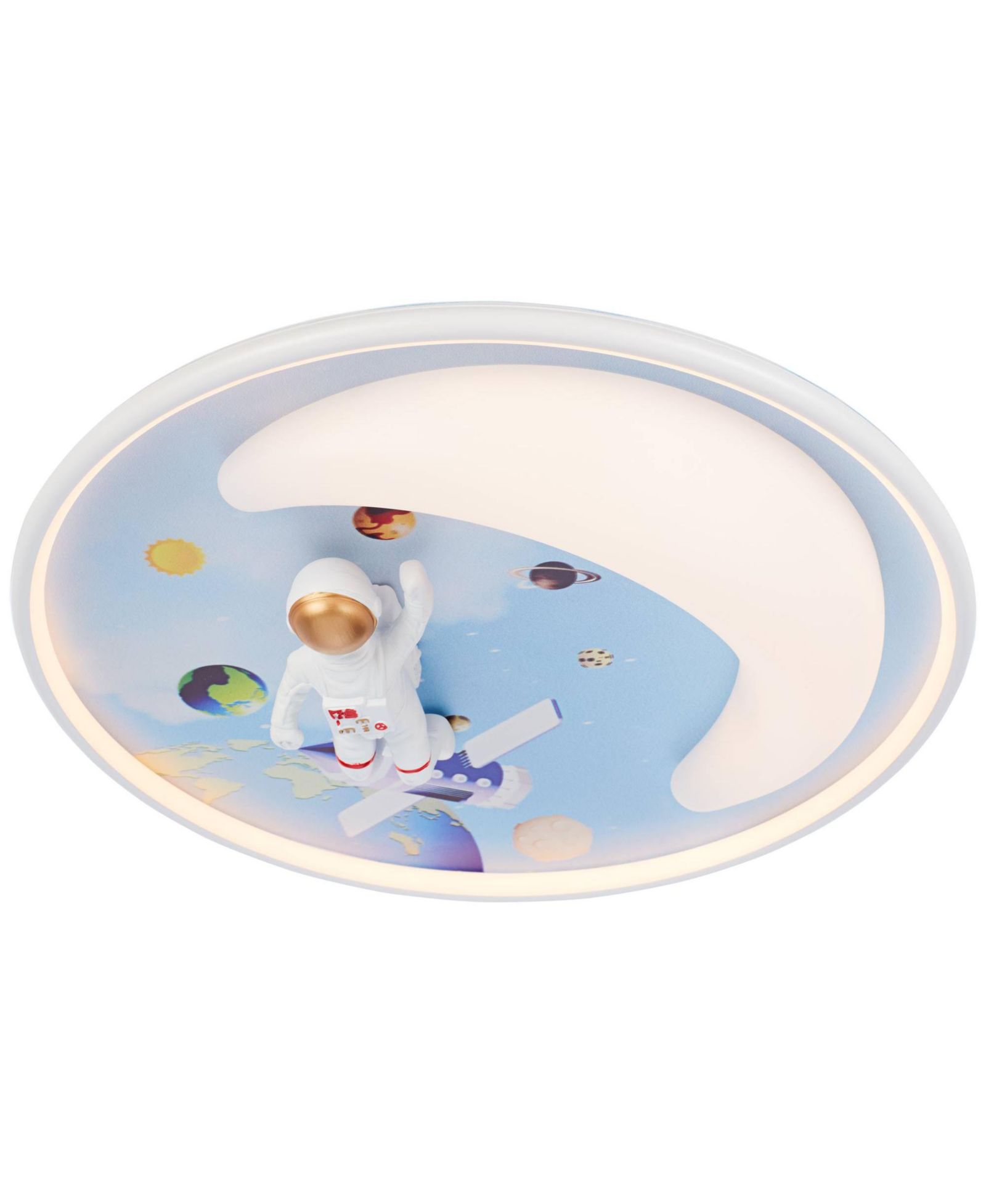 Possini Euro Design DreamGlow Apollo 18 1/2" Wide Moon Mission LED Ceiling Light